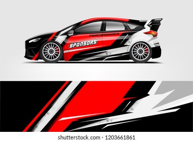 Sport car racing wrap design. vector design.