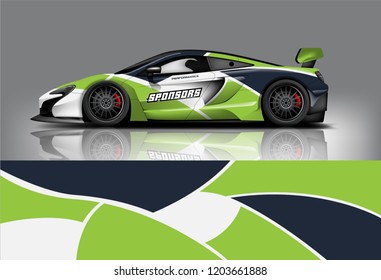 Sport car racing wrap design. vector design.