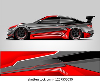 Sport car racing wrap design. vector design.