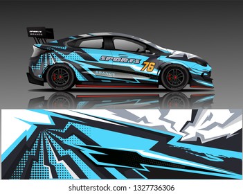 Sport car racing wrap design. vector design.