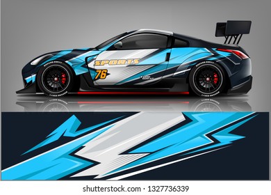 Sport car racing wrap design. vector design.