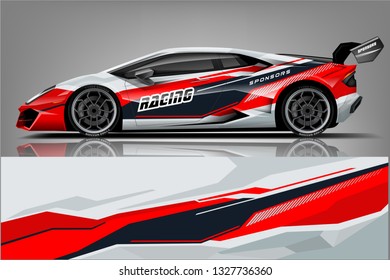 Sport car racing wrap design. vector design.