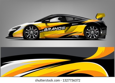 Sport car racing wrap design. vector design.