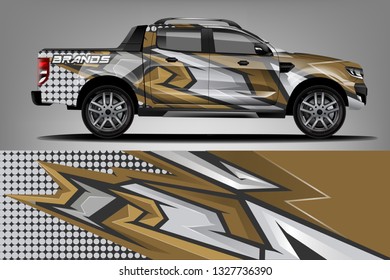 Sport car racing wrap design. vector design dekal