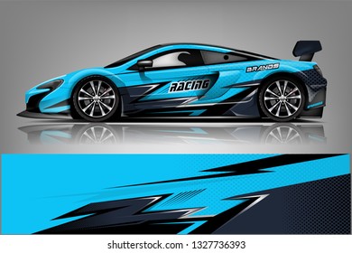 Sport car racing wrap design. vector design.