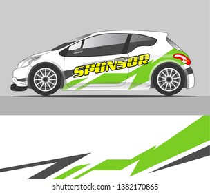 Sport car racing wrap design. vector design