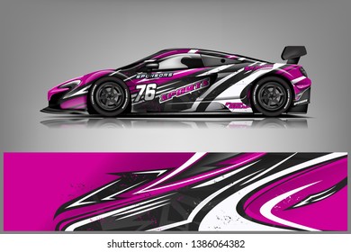 Sport car racing wrap design. vector design dekal
