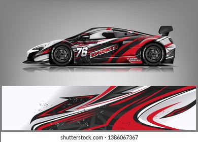 Sport car racing wrap design. vector design dekal
