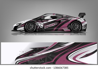 Sport car racing wrap design. vector design dekal
