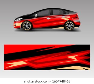Sport car racing wrap design. vector design template design vector