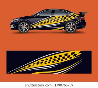 Sport car racing wrap design. vector design. abstract Racing graphic vector for sport car wrap design