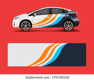 Sport car racing wrap design. vector design template design vector