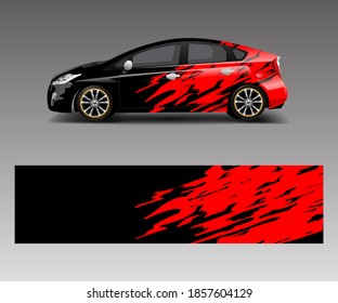 Sport car racing wrap design. vector design template design vector