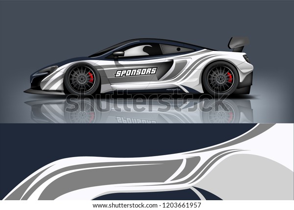 Sport car racing\
wrap design. vector\
design.