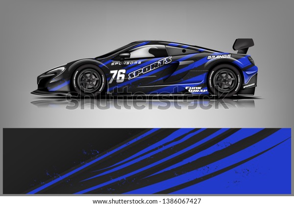 Sport car\
racing wrap design. vector design\
dekal\
