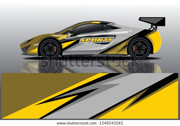 Sport car racing wrap design. vector design. - Vector\
eps 10