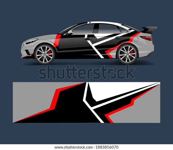 Sport car racing wrap design. vector design\
template design vector