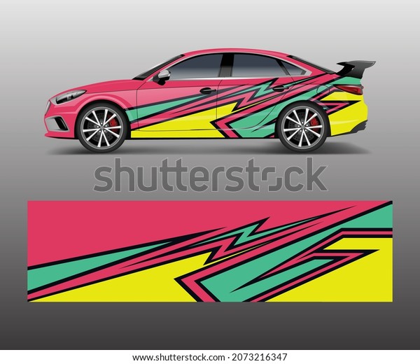 Sport car racing wrap
design. vector design. abstract Racing graphic vector for sport car
wrap design