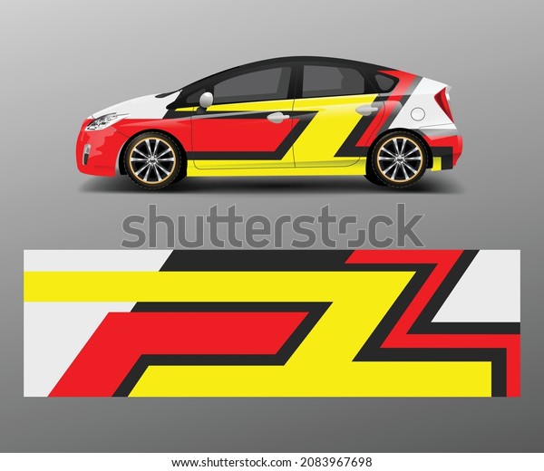 Sport car racing wrap design. vector design\
template design vector