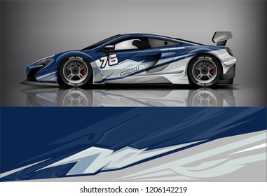 Sport car racing wrap livery design. vector design.