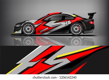 Sport car racing wrap livery design. vector design.