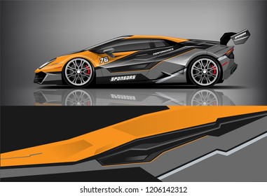 Sport car racing wrap livery design. vector design.