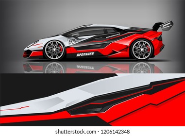 Sport car racing wrap livery design. vector design.