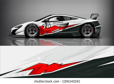 Sport car racing wrap livery design. vector design.