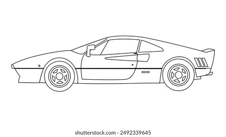Sport car retro group-b vector coupe red