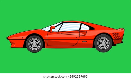 Sport car retro group-b vector coupe red
