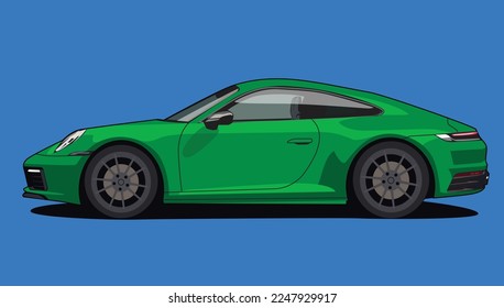 sport car side view illustration vector design