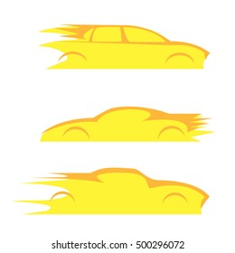 Sport car silhouette. Auto Company Logo Vector Design Concept with Sports Car