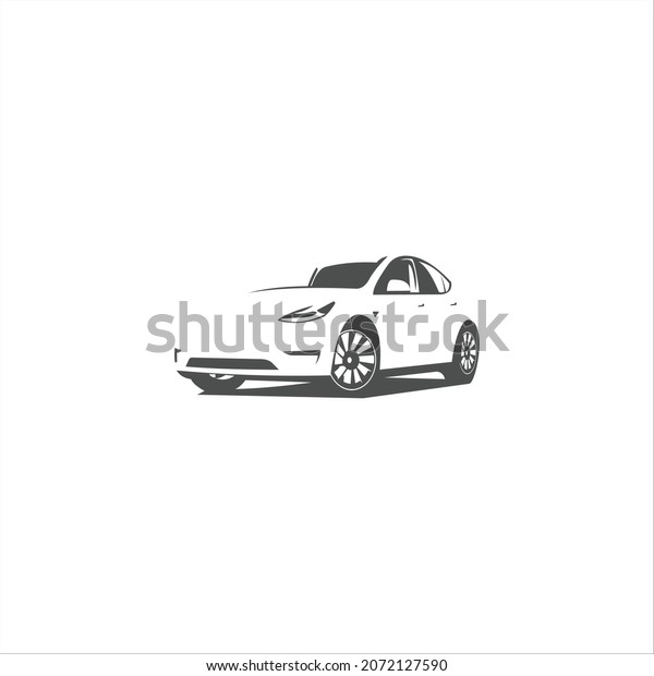 Sport car silhouette automotive industry graphic
design template element