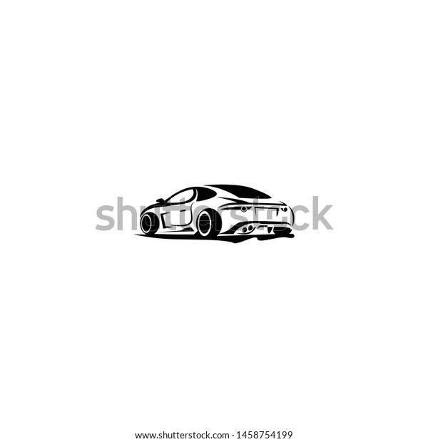 Sport car\
silhouette illustration vector\
design