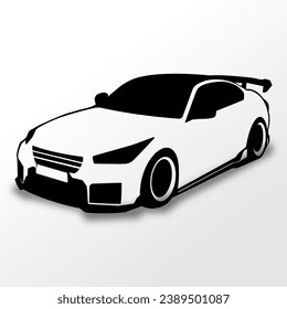 sport car silhouette vector background