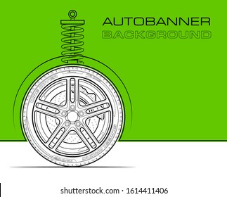 Sport car tire vector symbol. Car service icons, vehicle wheel label. Auto car related banner, various design race wheel emblem. Logo shop sale auto part, repair vehicle. Automobile workshop banner