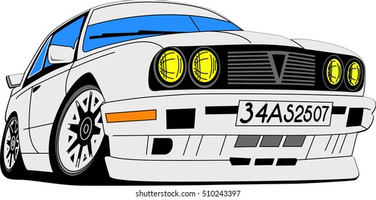 Sport car vector art for print