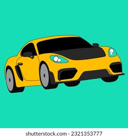 sport car vector with color, modern car vector, faster car, supercar design concept