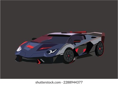 Sport car vector Illustration to icon and mascot in T shirt