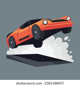 Sport Car Vector Illustration Isolated Element for Automotive Advertisements, Posters, Website Designs