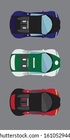 sport car vector set tree option 
normal sport and police car 