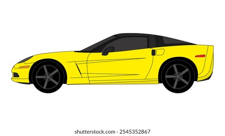 Sport Car Vetor EUA 2000s Coupe Speed Icon Classic Auto