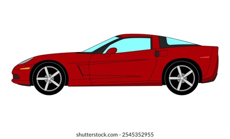 Sport Car Vetor EUA 2000s Coupe Speed Icon Classic Auto