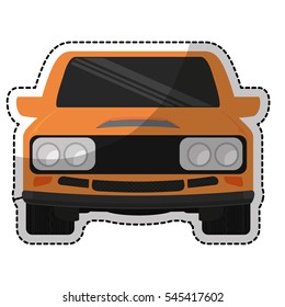 sport car vehicle icon over white background. colorful design. vector illustration