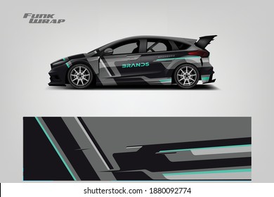 Sport Car wrap for company, casual, Sporty Car Decal vector eps ready print.