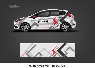 Sport Car wrap for company, casual, Sporty Car Decal vector eps ready print.