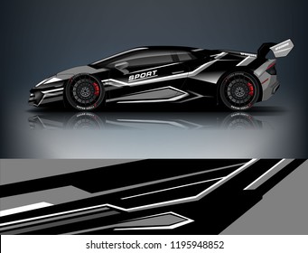 sport car wrap design  for branding  services  company.