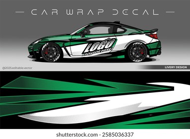 Sport car wrap design. livery decal with black colour. Sticker car vinyl suitable for racing, rally or daily use