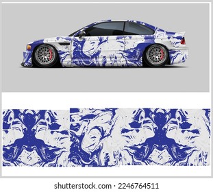 vector de diseño de envoltura de coches deportivos