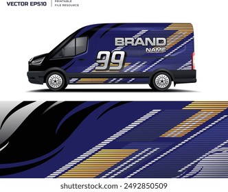 Sport Auto Wrap Livery, abstraktes Grunge-Design für Auto-Aufkleber-Branding